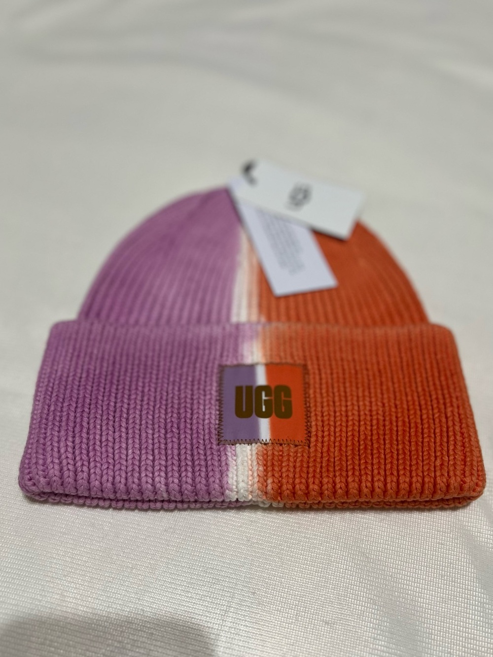 NWOT UGG Dip Dye Beanie - Purple and Orange
